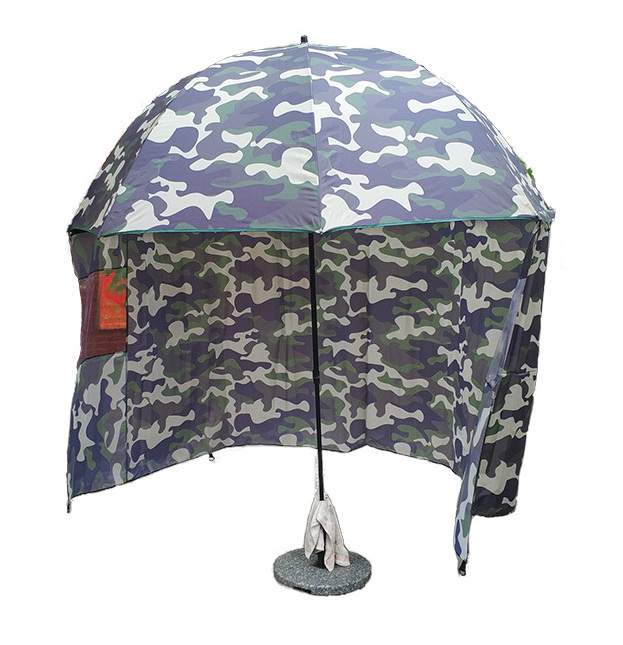 Modern Outdoor Fishing Umbrella with Tilt and Side Wall for Beach Garden Restaurant Backyard Versatile Outdoor Furniture