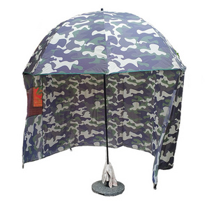 Modern Outdoor Fishing Umbrella with Tilt and Side Wall for Beach Garden Restaurant Backyard Versatile Outdoor Furniture