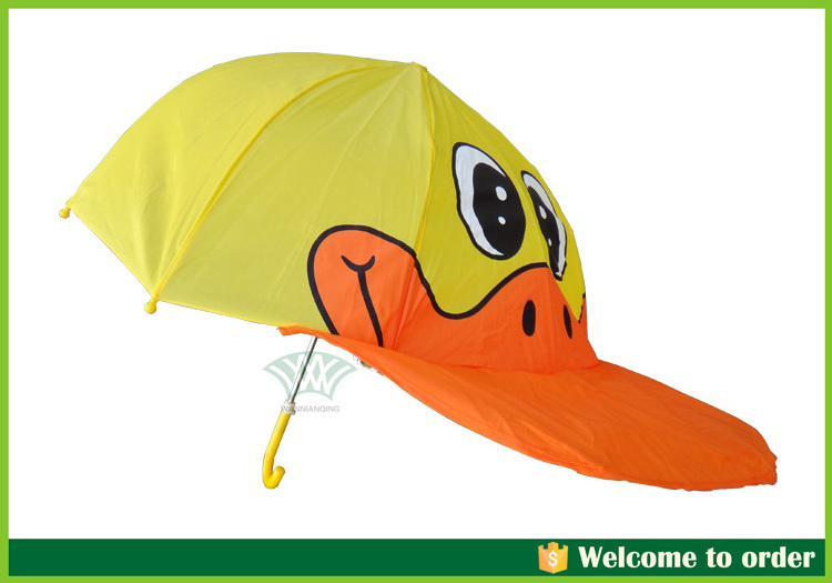 New Design Fashion Children Mini Cartoon Duck Head Umbrellas