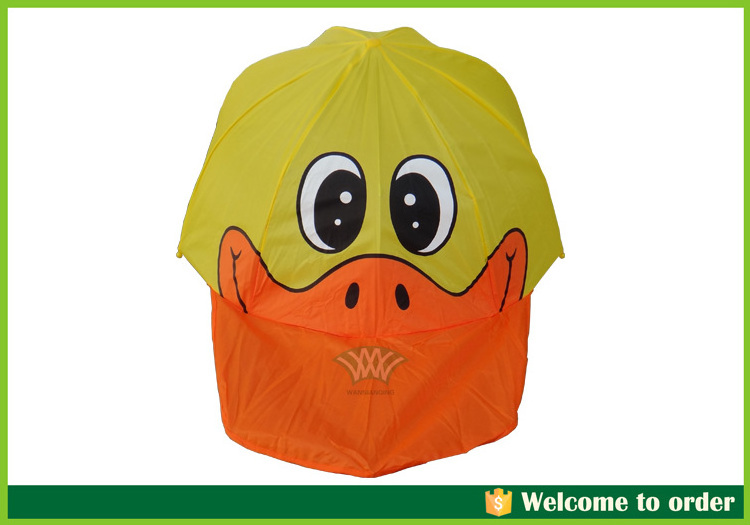 New Design Fashion Children Mini Cartoon Duck Head Umbrellas