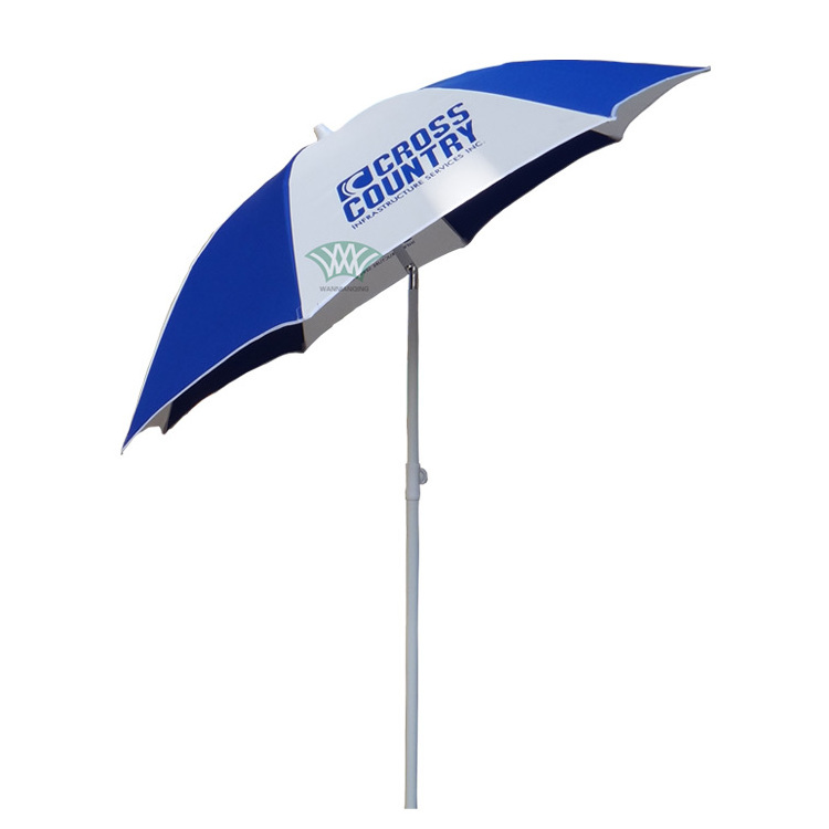 Wholesale Cheap Manual Open Business Beach Umbrella Windproof Waterproof Fire Retardant for Welding Patio Umbrellas & Bases