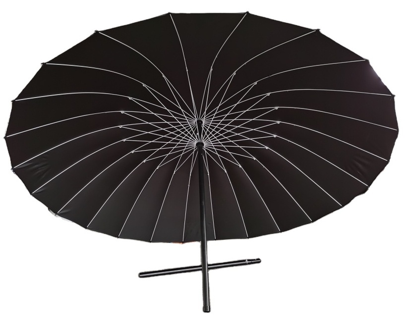 24Ribs Big Roma Outdoor Flame Retardant Fiberglass Garden Furniture Umbrella for Courtyard Beach Patio or Welding Use