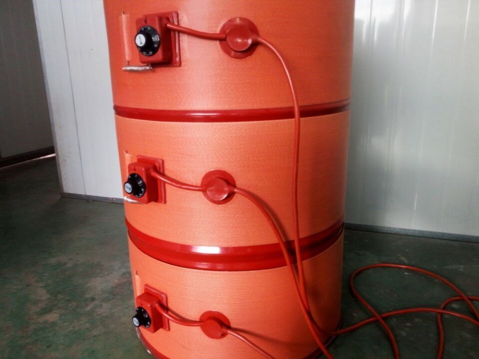 oil bucket heater with different size silicon rubber heater drum heater