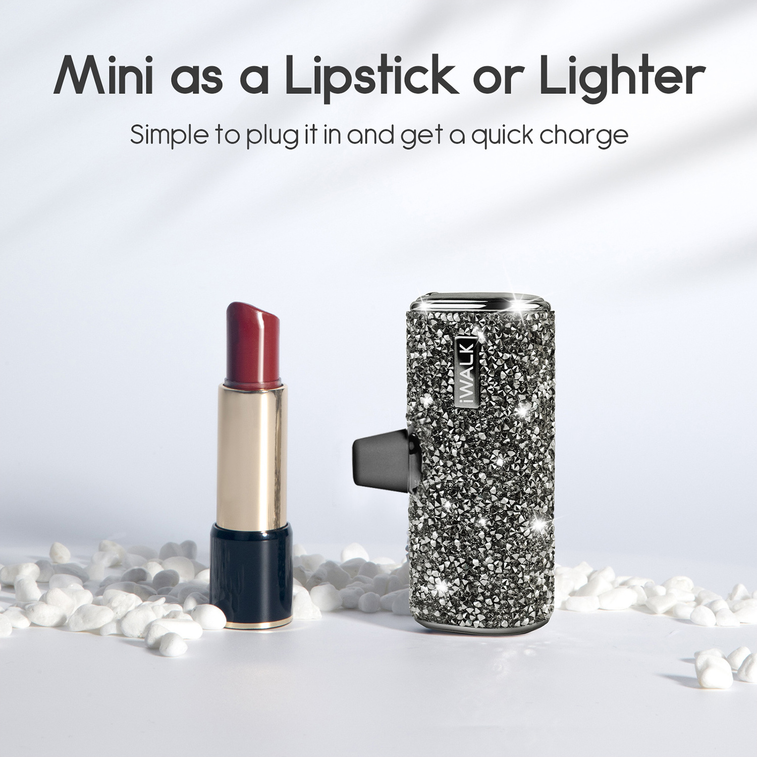 iWALK LinkPod 4S Powerbank Great Gift Special Hot Selling 4500mAh Shiny Diamond Portable Phone Charger Bling Power Bank