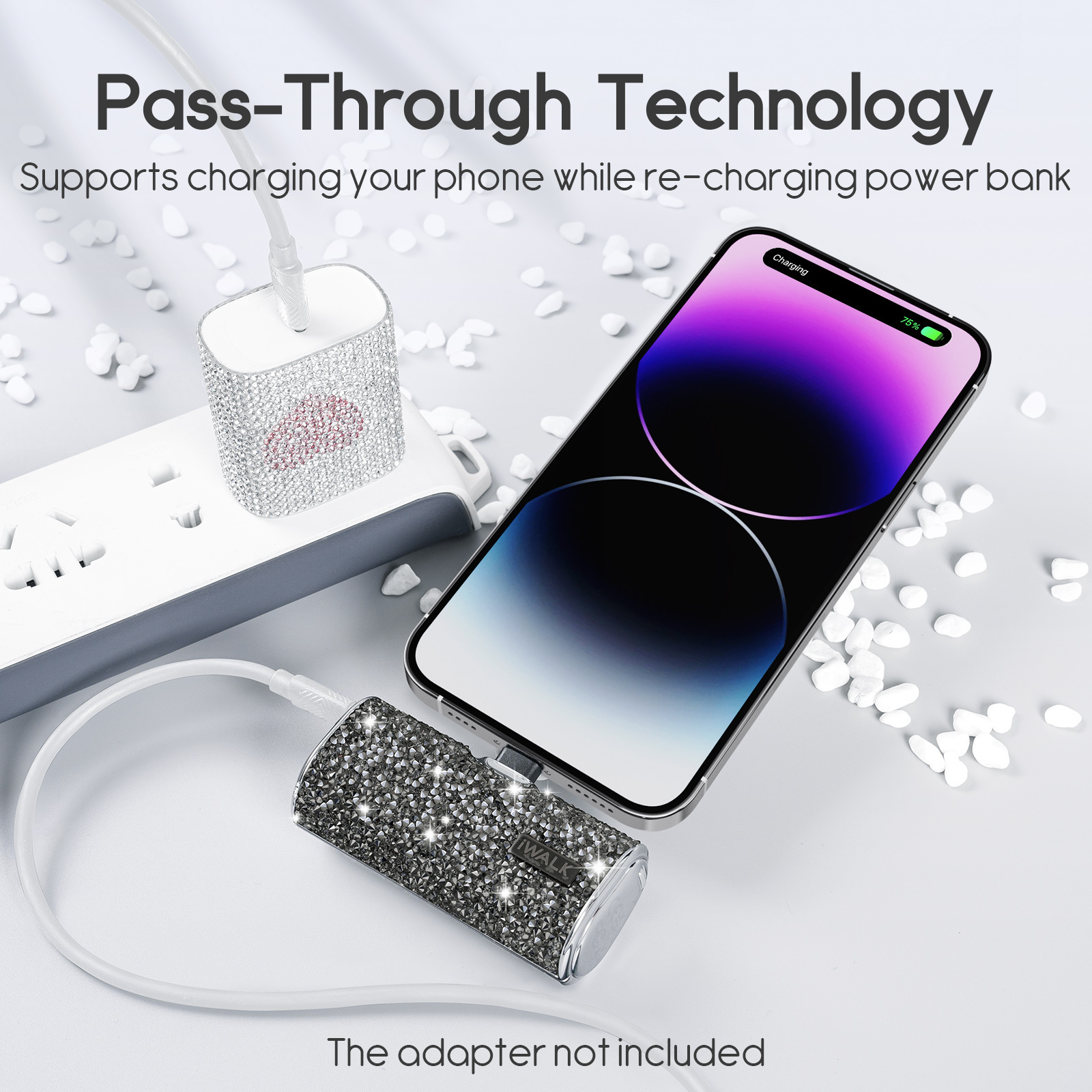 iWALK LinkPod 4S Powerbank Great Gift Special Hot Selling 4500mAh Shiny Diamond Portable Phone Charger Bling Power Bank