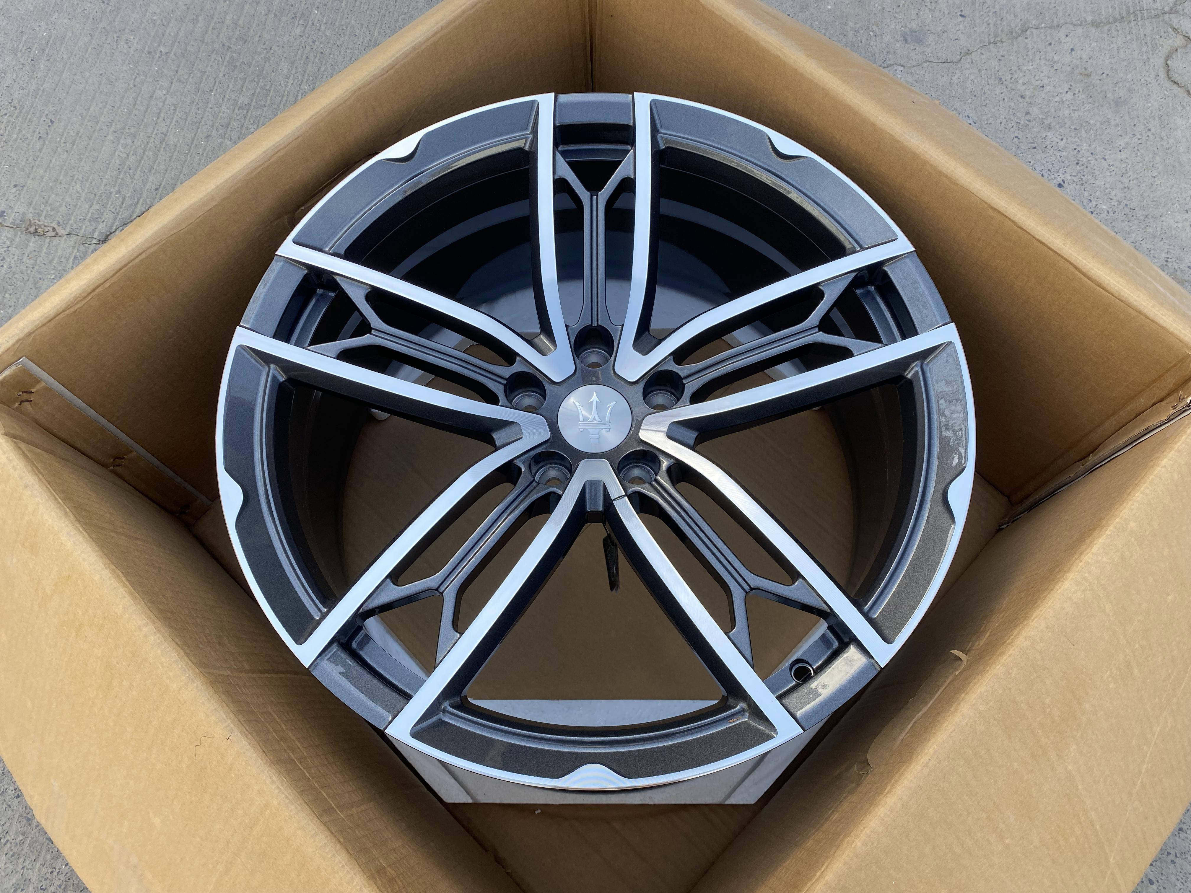 Custom 1 Piece Forged Rims Gun Gray gunmetal Forged Passenger Car Wheels 19 20 21 Inch 5x114.3 for Maserati 67.1