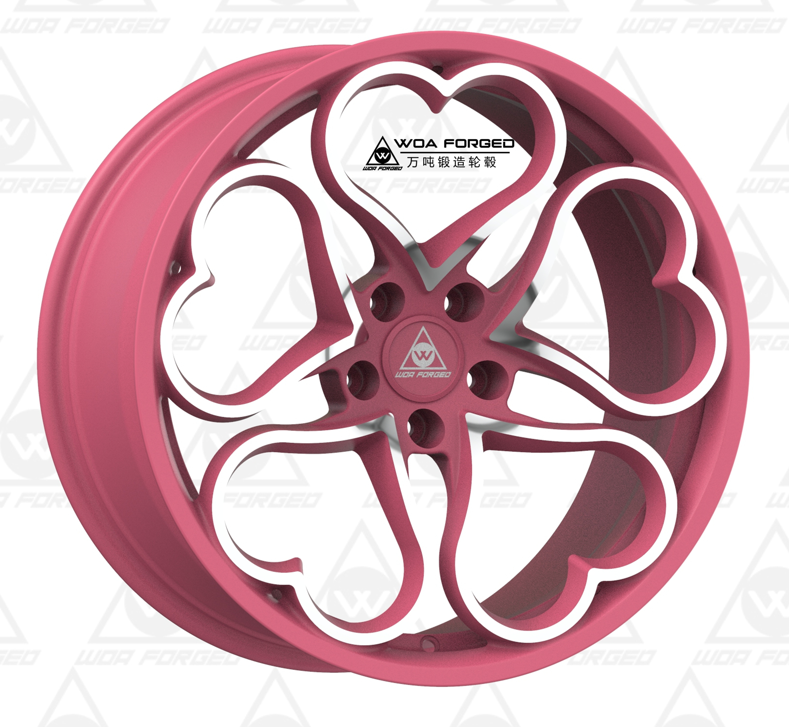 Shirts Pink Car Wheels Love hearts Style Hub Aluminum Customized Most Popular 16 17 18 19 20 21 22 Inch of Alloy Lightweight rim