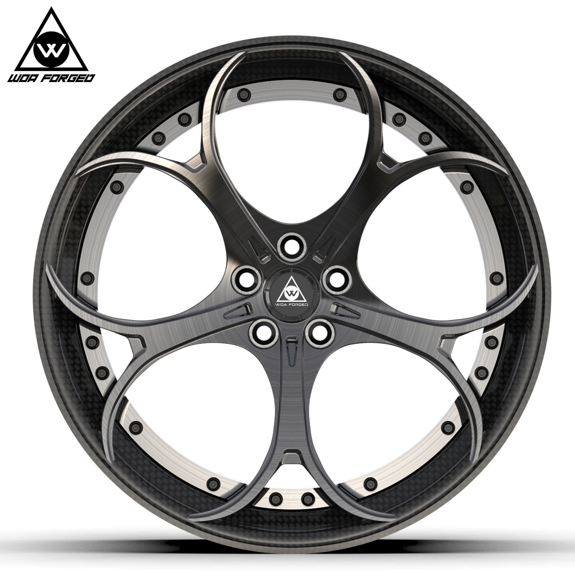 Rims Black Customized PCD Forged Car 2 Piece Wheels Wholesales Concave Alloy Aluminum 19 20 21 22 Inch 4 Pcs for Alfa Romeo