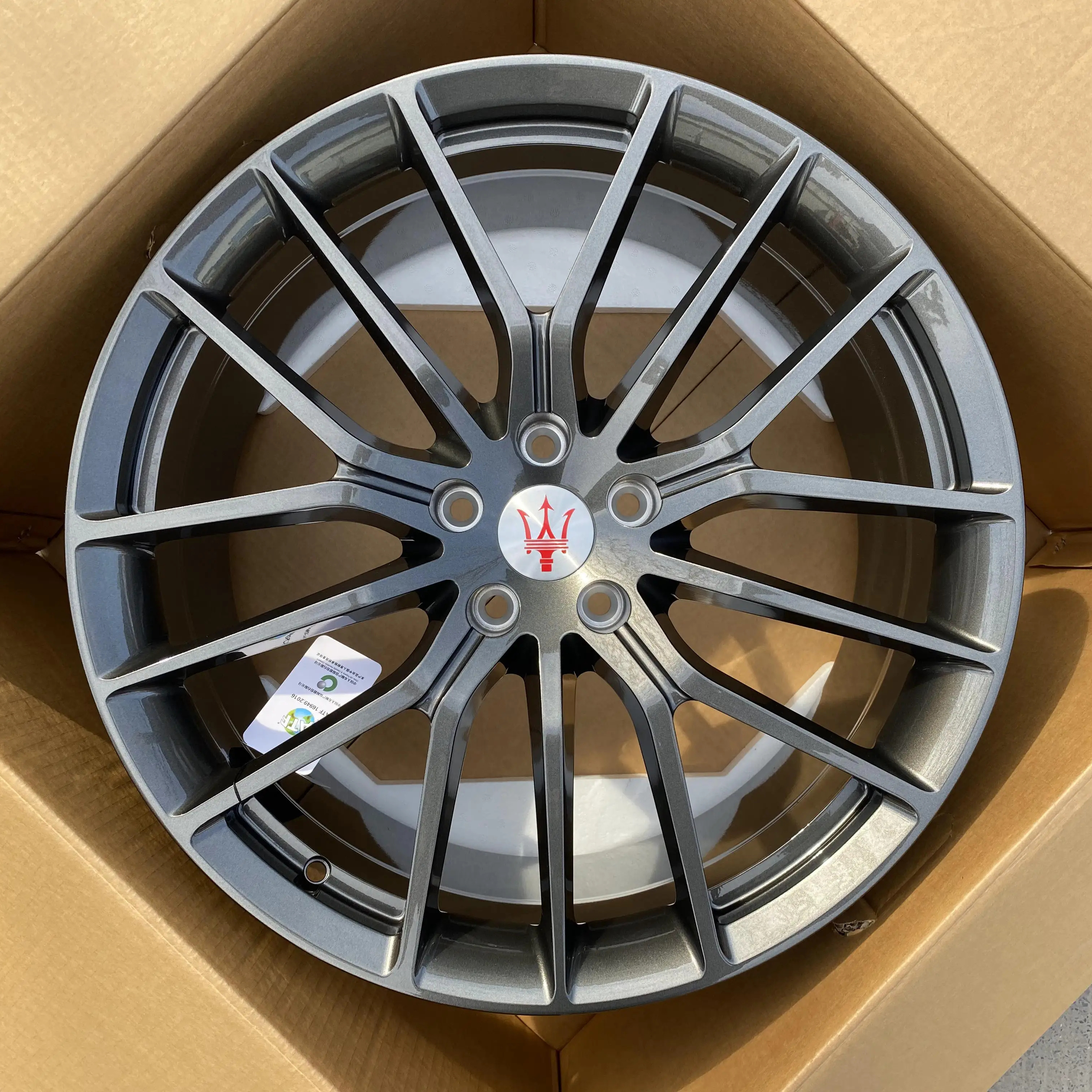 Custom 1 Piece Forged Rims Gun Gray gunmetal Forged Passenger Car Wheels 19 20 21 Inch 5x114.3 for Maserati 67.1