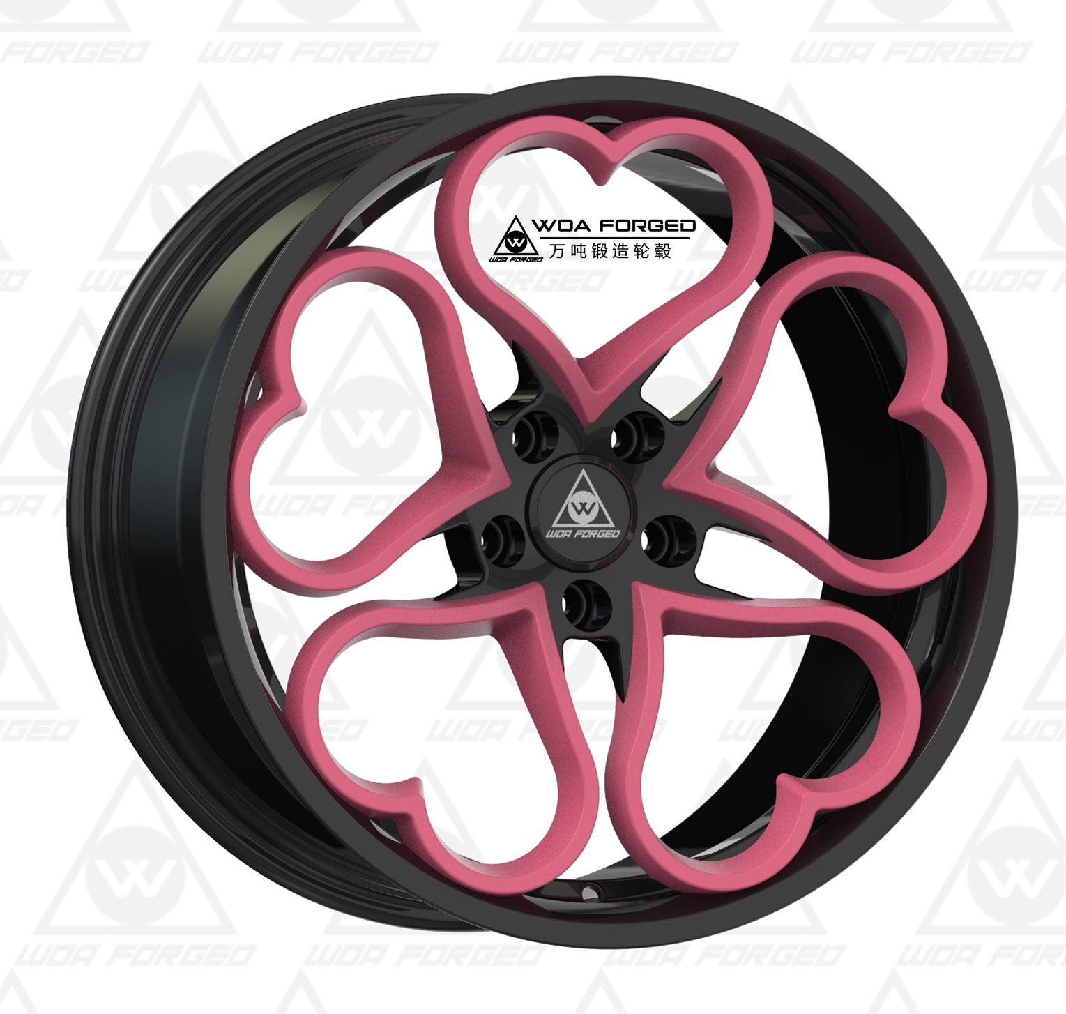 Shirts Pink Car Wheels Love hearts Style Hub Aluminum Customized Most Popular 16 17 18 19 20 21 22 Inch of Alloy Lightweight rim