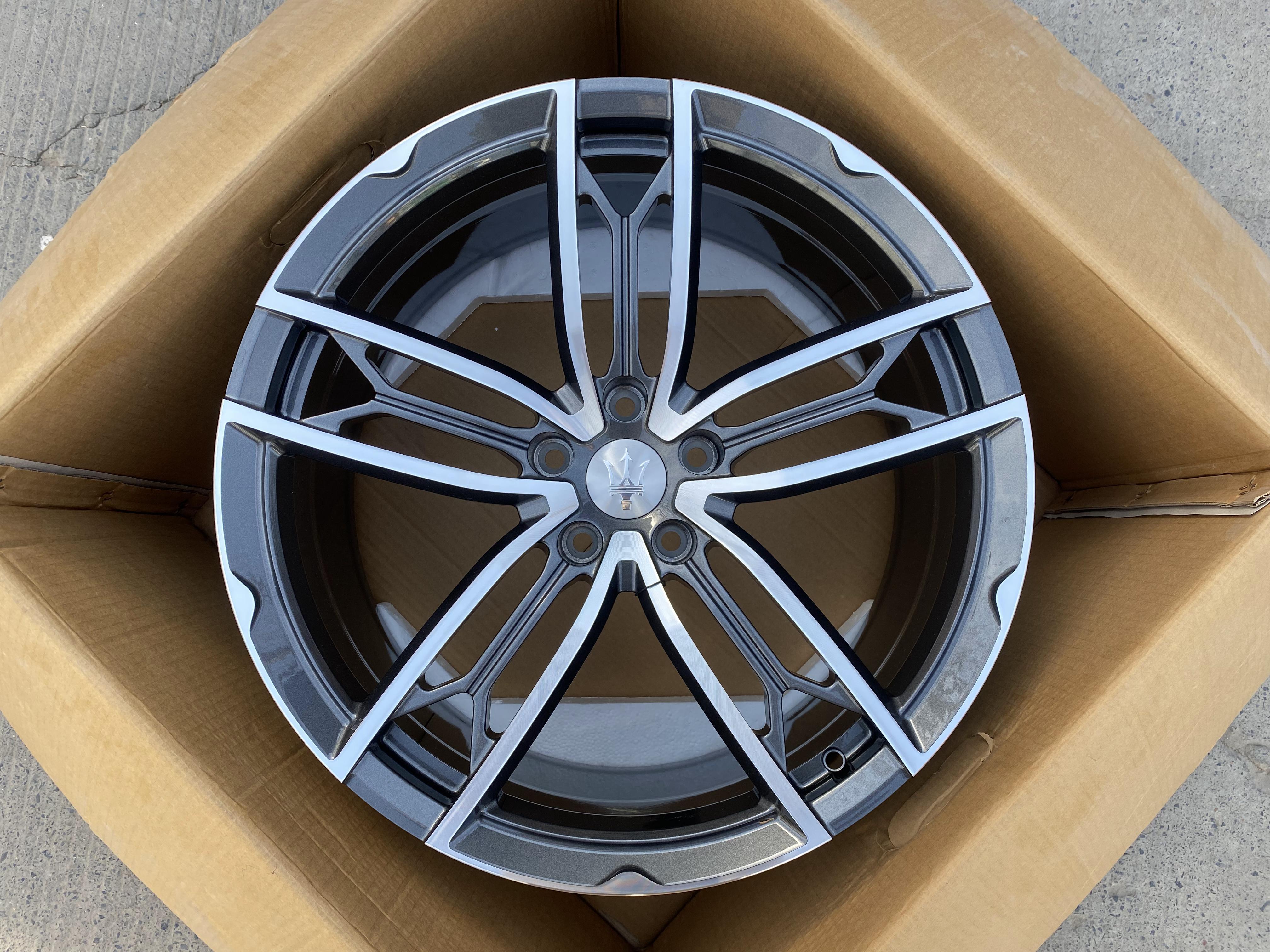 Custom 1 Piece Forged Rims Gun Gray gunmetal Forged Passenger Car Wheels 19 20 21 Inch 5x114.3 for Maserati 67.1