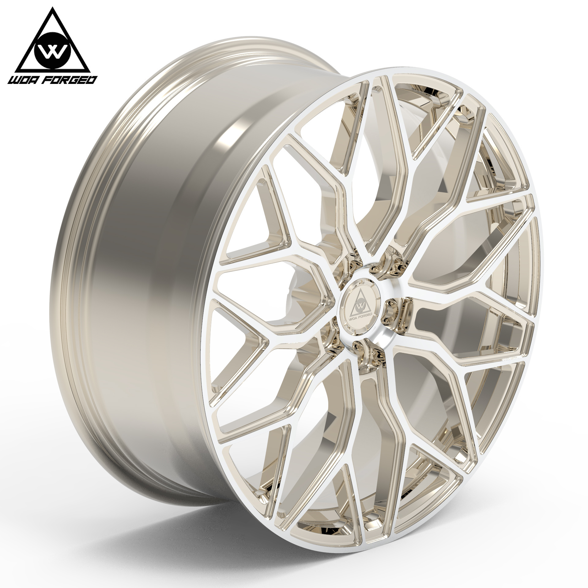 Custom polished gold Replica VOSSEN HF-2 Forged Rims 16-24 Inch 5x108 5x114.3 Passenger Car Wheel for Porsche 911 Lamborghini