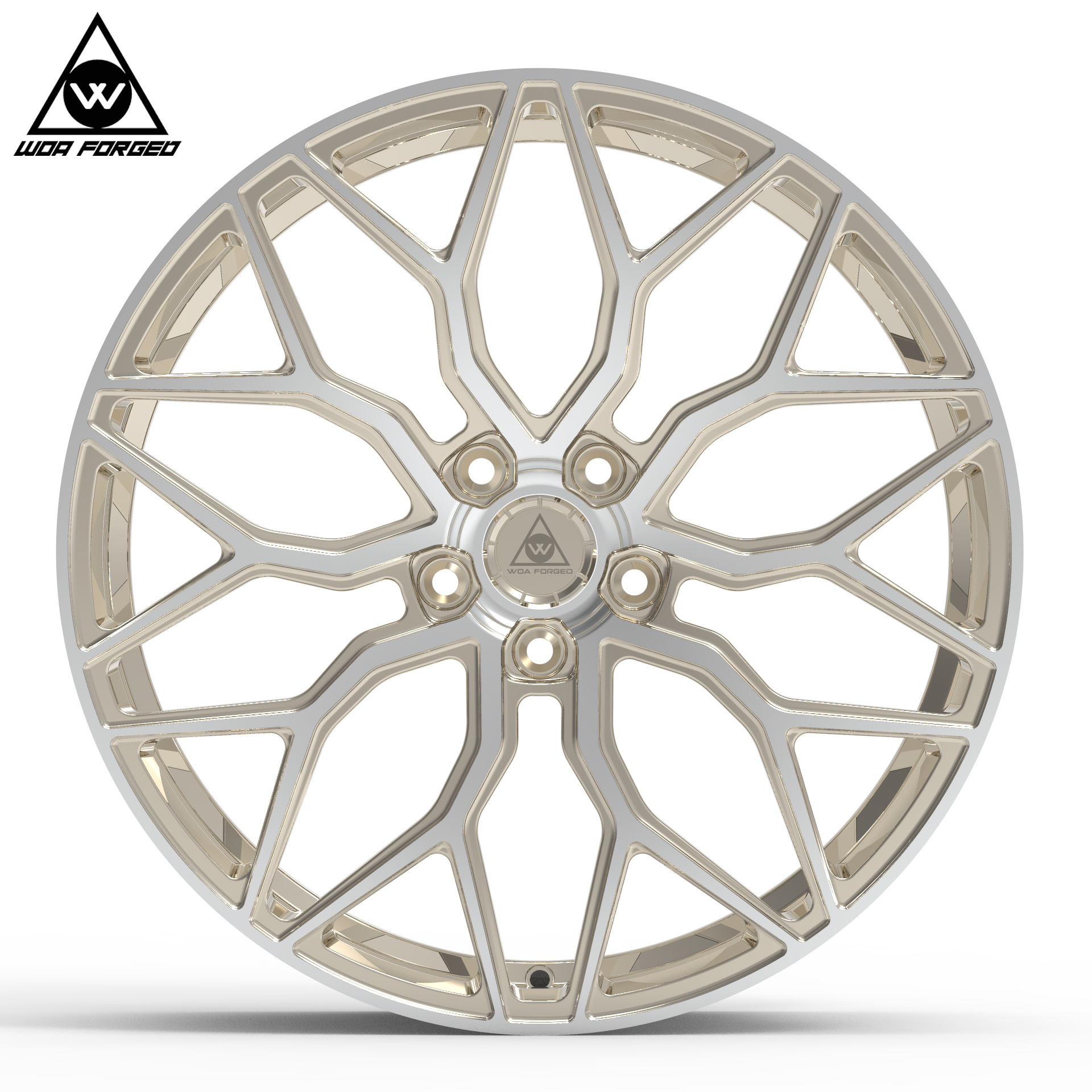 Custom polished gold Replica VOSSEN HF-2 Forged Rims 16-24 Inch 5x108 5x114.3 Passenger Car Wheel for Porsche 911 Lamborghini