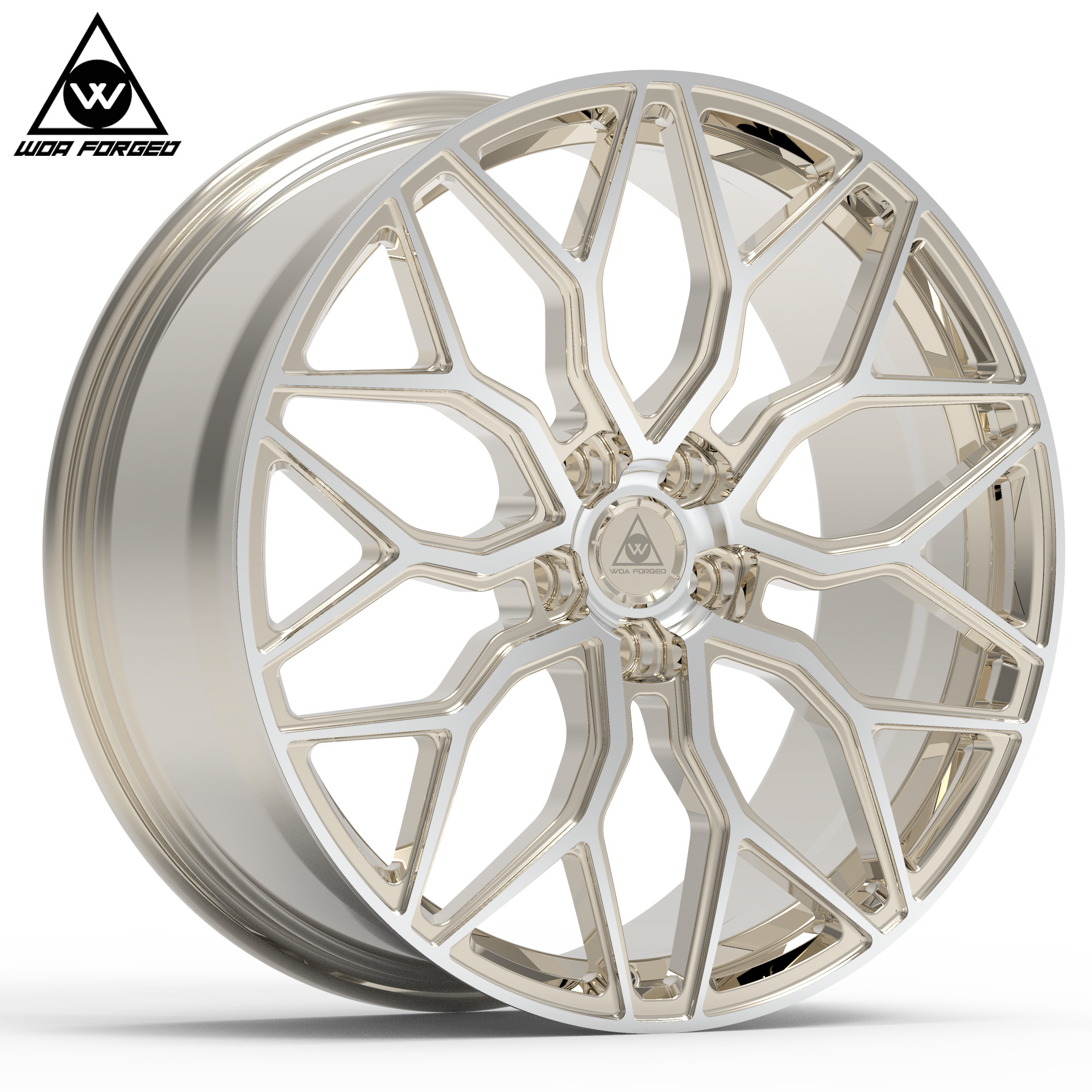 Custom polished gold Replica VOSSEN HF-2 Forged Rims 16-24 Inch 5x108 5x114.3 Passenger Car Wheel for Porsche 911 Lamborghini