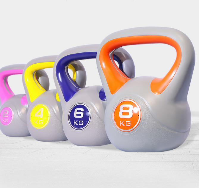 Gym Exercise Products Plastic Kettlebell Fitness Train Equipment Kettle Bell Sets For Weight Lifting