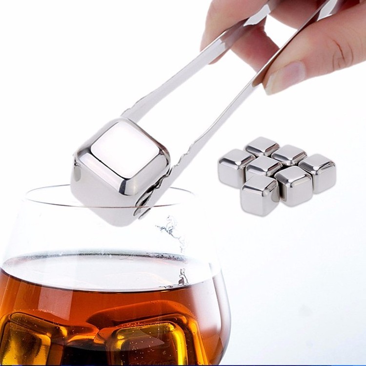 food grade metal stainless steel ice cubes diamond ice cube