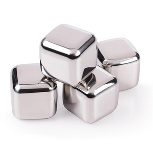 food grade metal stainless steel ice cubes diamond ice cube