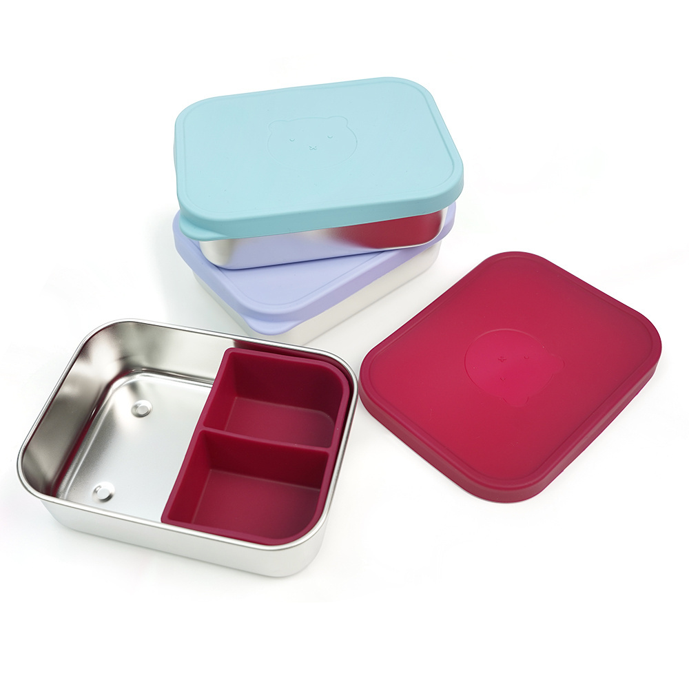 Wholesale Feed Grade Materials Lunch Box Stainless Steel Custom Free Bpa Stainless Steel Lunch Box For Kids