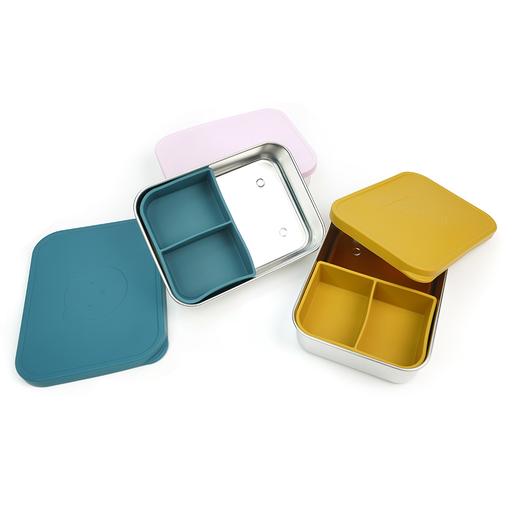 Stainless Steel Lunch Box For Children Feed Grade Stainless Steel Lunch Bento Box For Kids Stainless Steel Portable Lunch Box