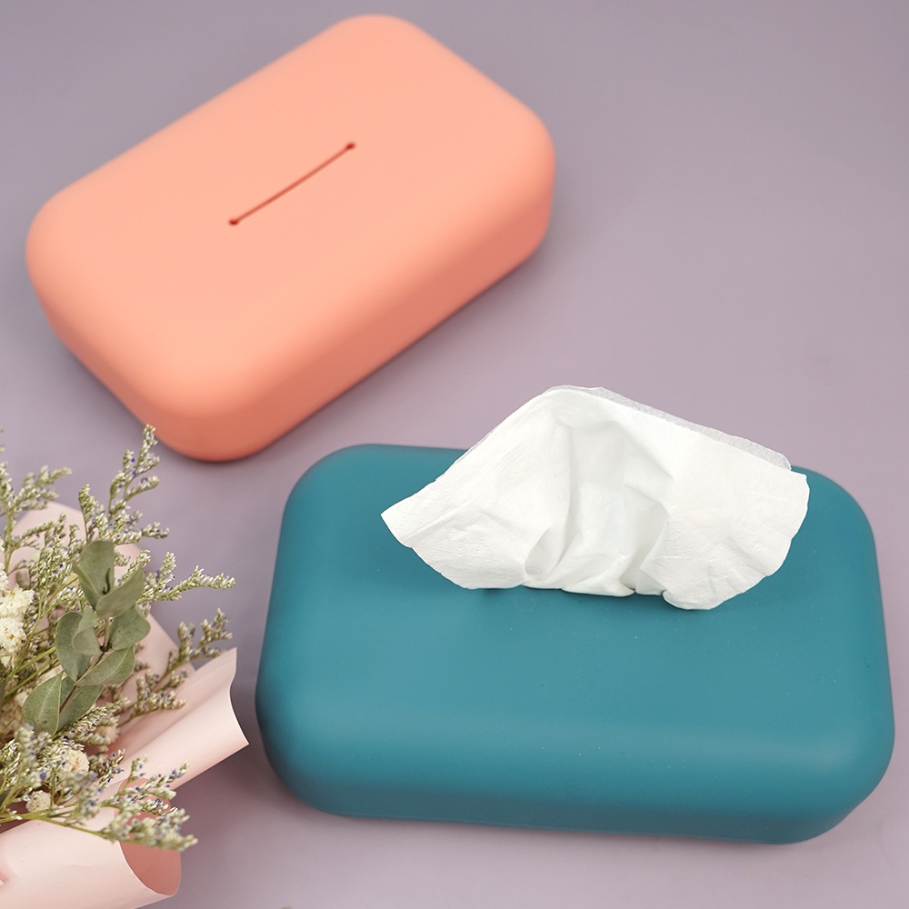 Wholesale Silicone Tissue Holder Box Creative Tissue Box Portable Decorative Household Facial Tissue Holder