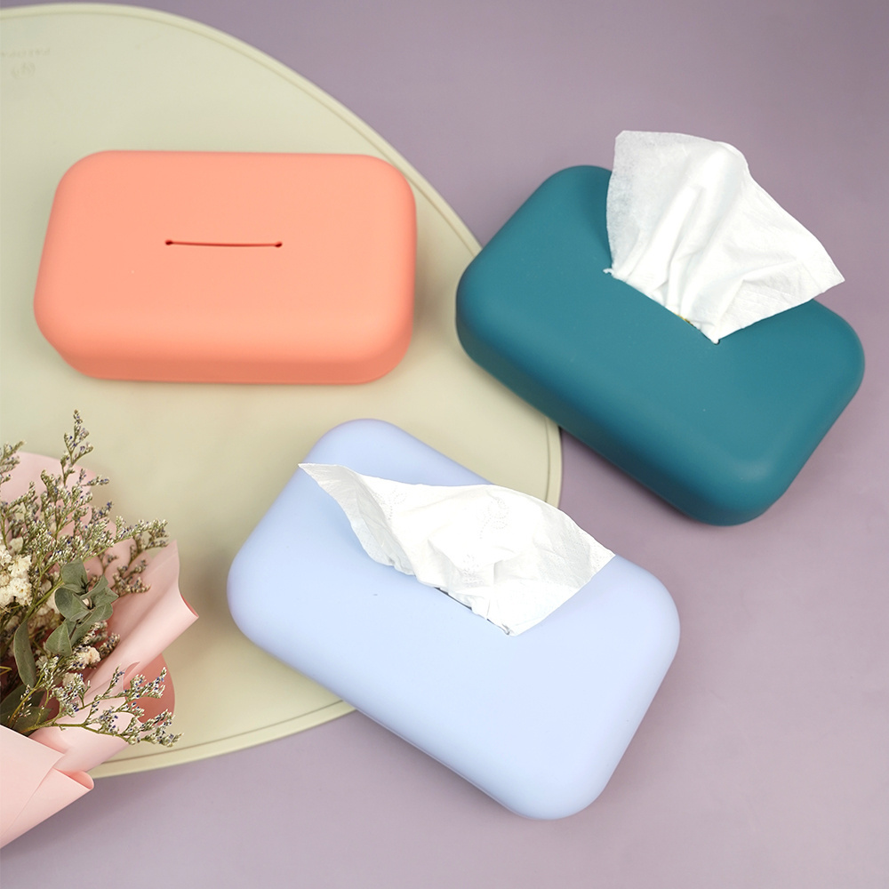 Wholesale Silicone Tissue Holder Box Creative Tissue Box Portable Decorative Household Facial Tissue Holder