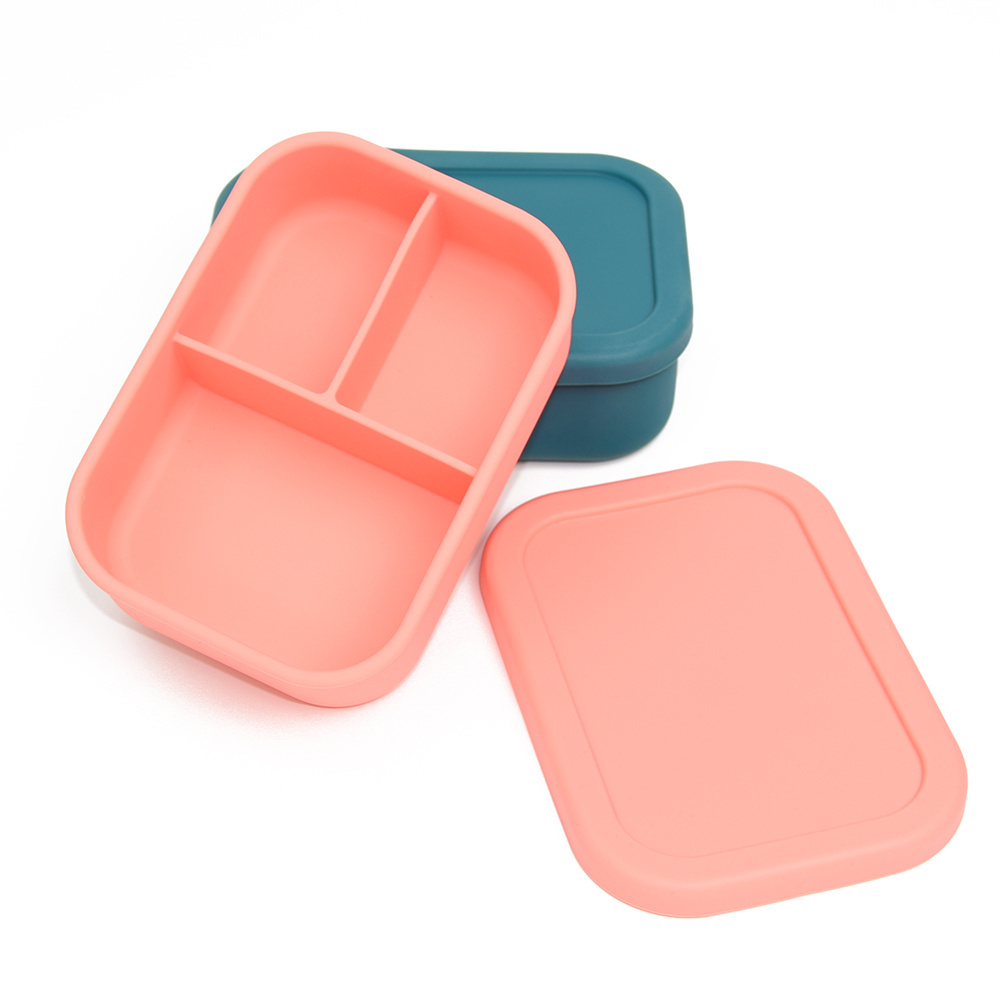 Wholesale Hot Sale Eco Friendly Feed Grade Bento Lunch Box Free Bpa Soft Silicone Bento Box With Lid