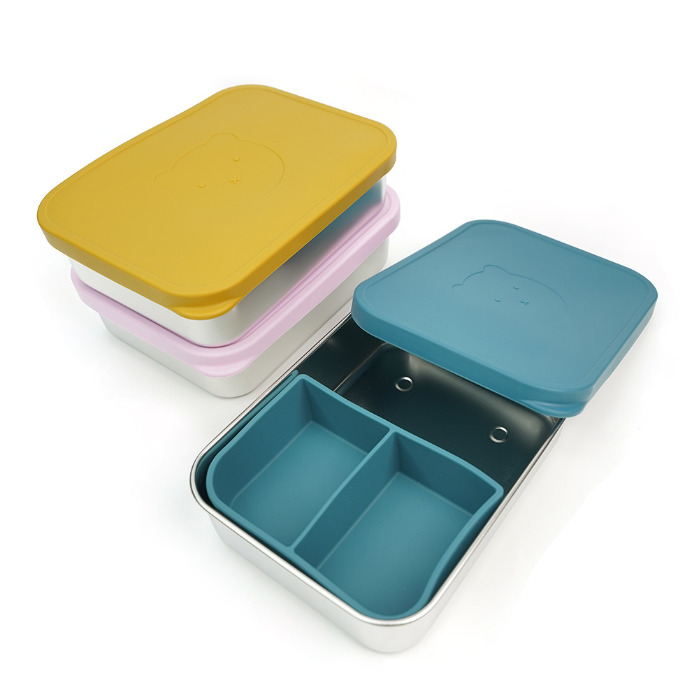 Stainless Steel Lunch Box For Children Feed Grade Stainless Steel Lunch Bento Box For Kids Stainless Steel Portable Lunch Box