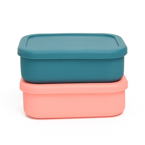 Wholesale Hot Sale Eco Friendly Feed Grade Bento Lunch Box Free Bpa Soft Silicone Bento Box With Lid