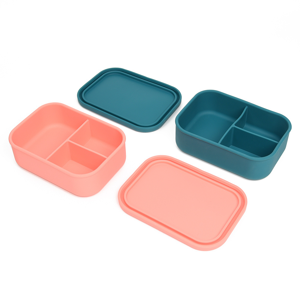 Wholesale Hot Sale Eco Friendly Feed Grade Bento Lunch Box Free Bpa Soft Silicone Bento Box With Lid