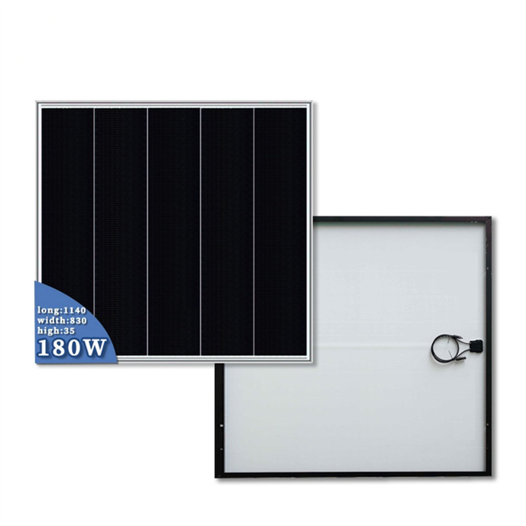 Best Quality Trail Camera Solar Panel All-Black 24 V HJT Plug and Play Solar Panels with Battery and Inverter