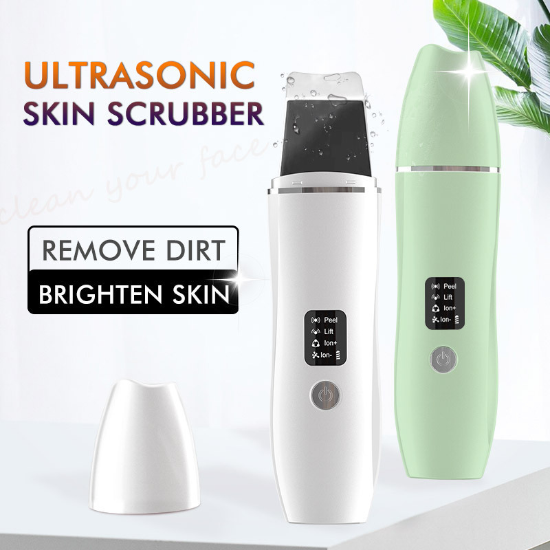 Private Label Blackhead Remover Skin Face Scrubber Skin Spatula Ultrasonic Skin Scrubber Deep Face Cleaning