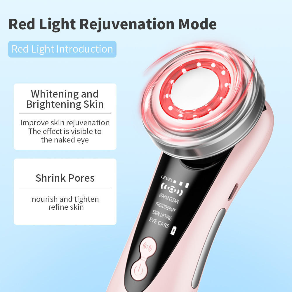 5 in 1 Facial Skin Lifting Device Led Light Photon Therapy Facial Beauty Skin Tightening Machine Photon Face Massager