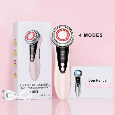 5 in 1 Facial Skin Lifting Device Led Light Photon Therapy Facial Beauty Skin Tightening Machine Photon Face Massager