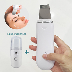 Professional Portable Electric Skin Scrubber Face Skin Spatula Blackhead Remover Machine Ultrasonic Facial Skin Scrubber