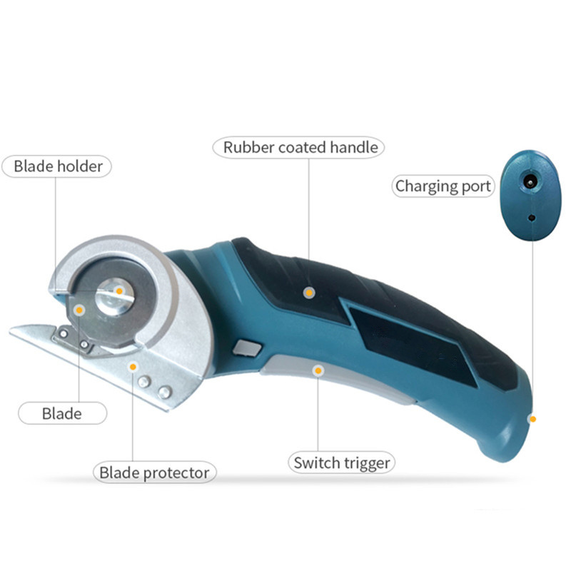 Cutting Tool Double Cutter Fabric Cutting Cordless Electric Scissors for Leather Cloth Carpet Cardboard