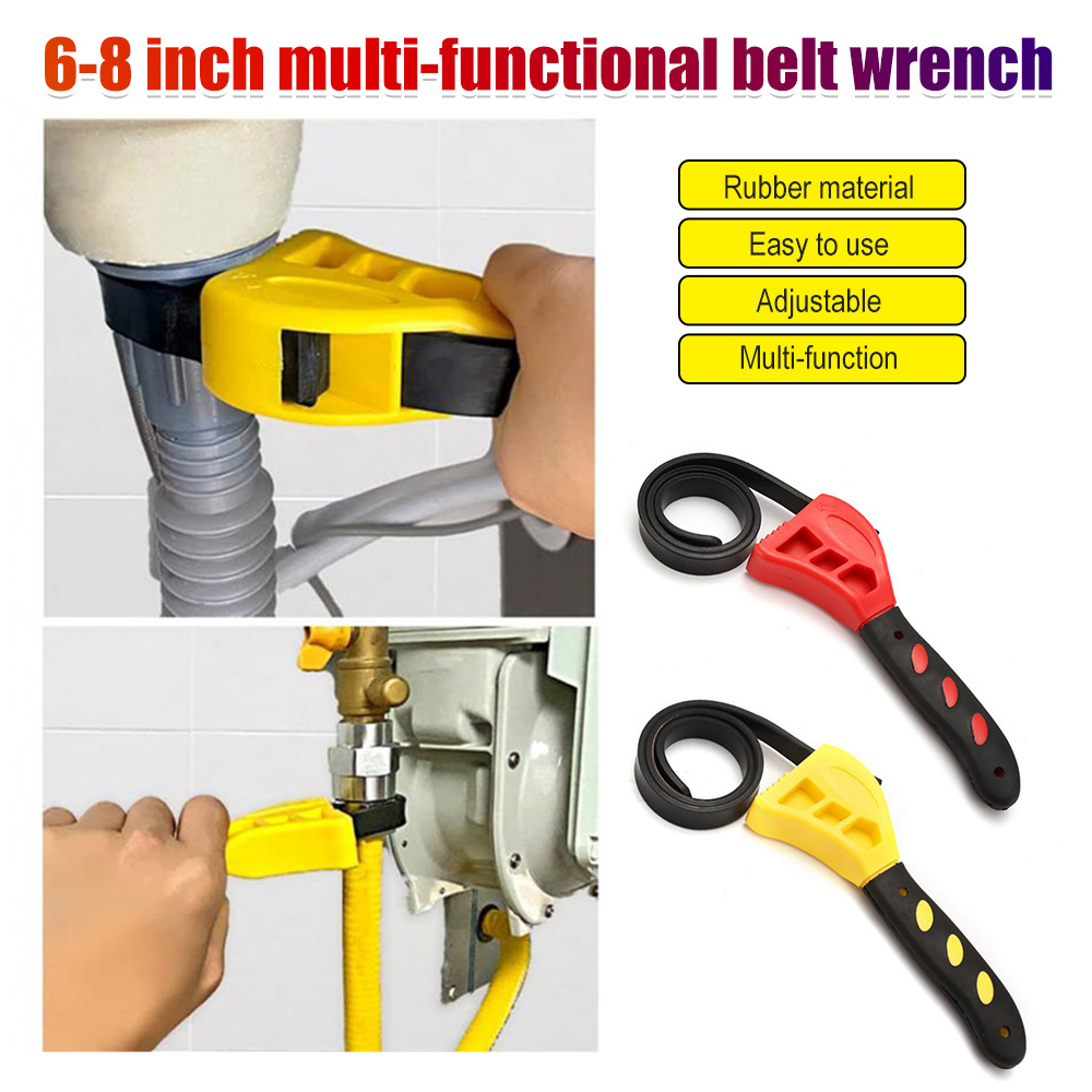 Multifunctional 6-inch Belt Wrench Oil Filter Puller Strap Spanner Chain Tools Household Cartridge Disassembly Strap Opener Tool