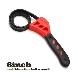 Multifunctional 6-inch Belt Wrench Oil Filter Puller Strap Spanner Chain Tools Household Cartridge Disassembly Strap Opener Tool