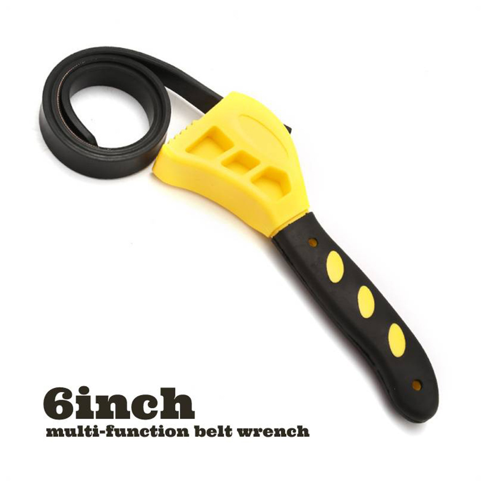 Multifunctional 6-inch Belt Wrench Oil Filter Puller Strap Spanner Chain Tools Household Cartridge Disassembly Strap Opener Tool