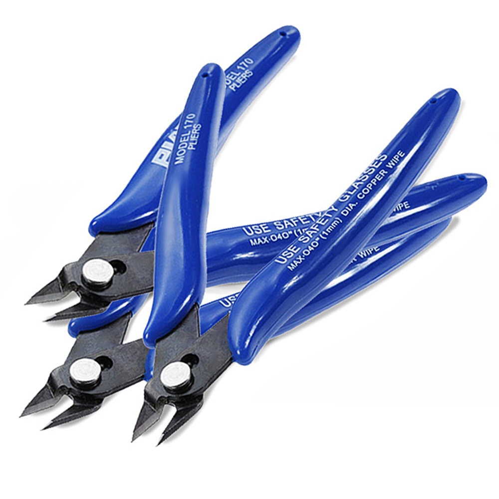 Hand Tools Electrical Wire Cable Cutters Cutting Side Snips Flush Pliers Nipper Anti-slip Rubber Mini Diagonal Pliers