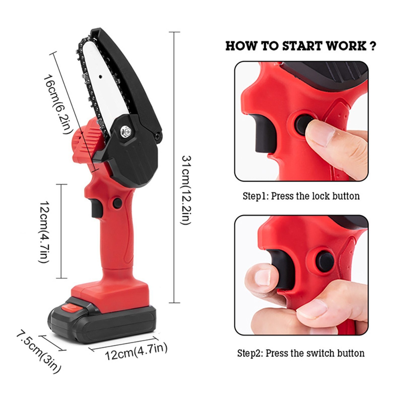 Cordless Chain Saws 550W professional 4 inch portable mini electric start chainsaw chain_saw_machine_price chainsaws