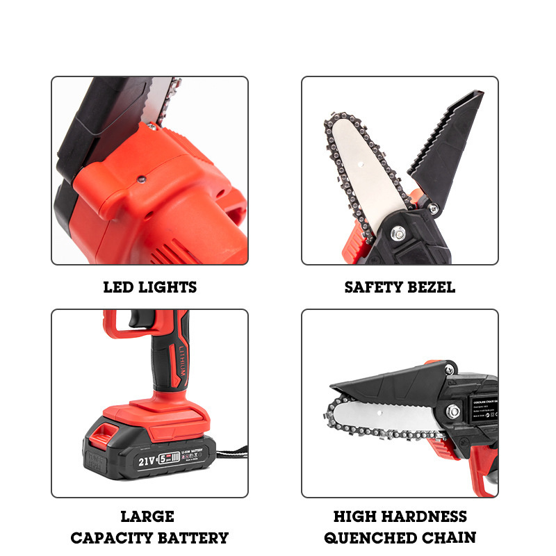 600W Mini chainsaw with baffle cordless hand saw chain sawmini electric chainsaw wood cutting pruning chainsaw