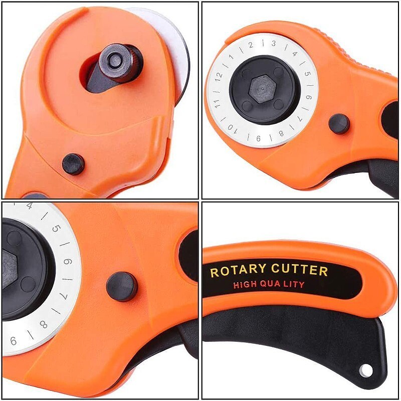 Rotary Cutter 45mm Card Paper Sewing Quilting Roller Fabric Cutting Tailor Scissors Tool Dress Clothes Making DIY Tool