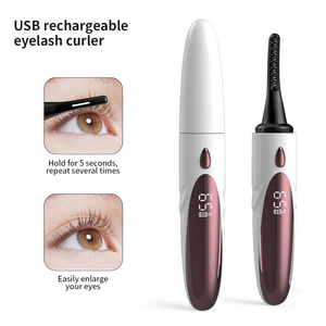 Wholesale Automatic Electric Portable Rechargeable Perm Eyelash Comb Curler Eyebrow Brush Manufacturer Heated Eyelash Curler