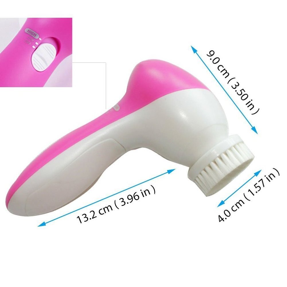 Multi-functional Electrical 5 in 1 Skin Face Deep Wash Cleanser Massager  Electric Facial Cleansing Brush