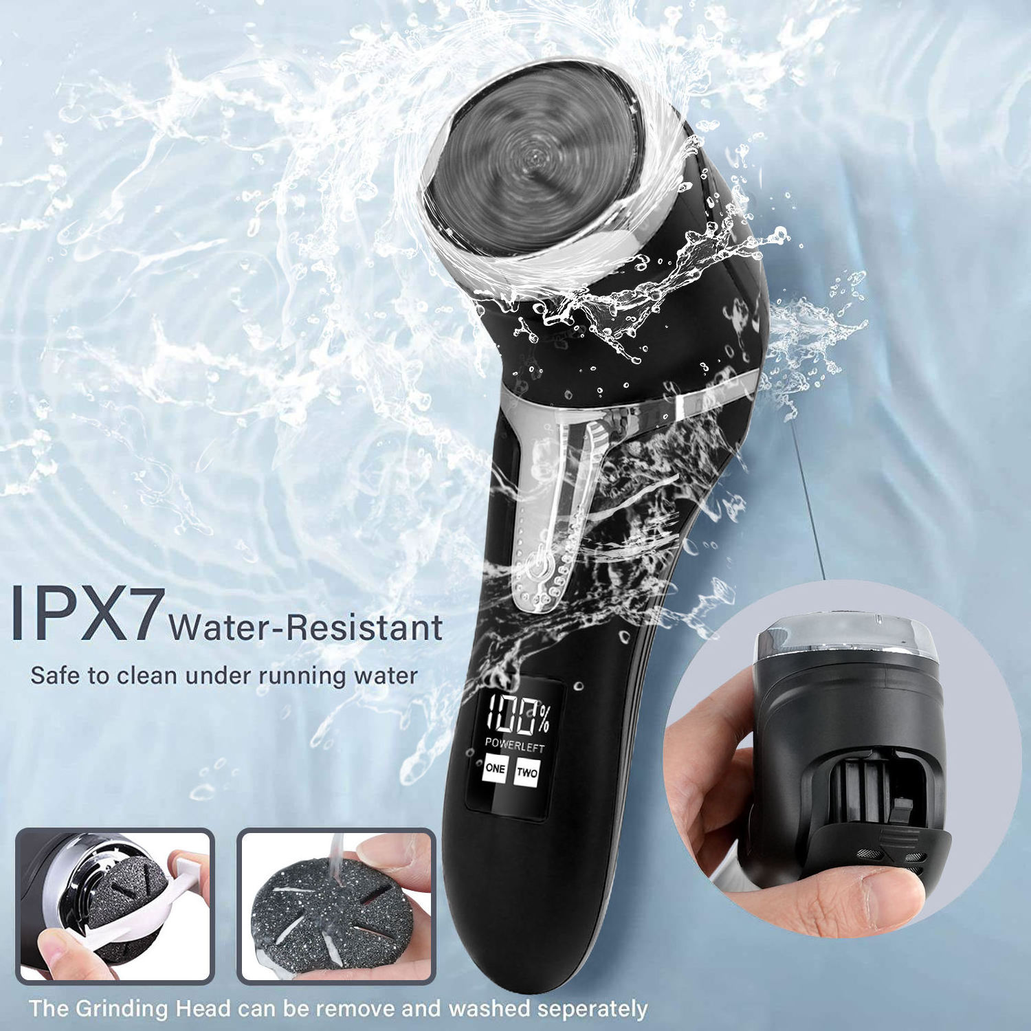 2024 New Trending Vacuum Electric Callus Pedicure Foot Electric Pedicure Grinder IPX7 Waterproof Foot Callus Remover Mahine