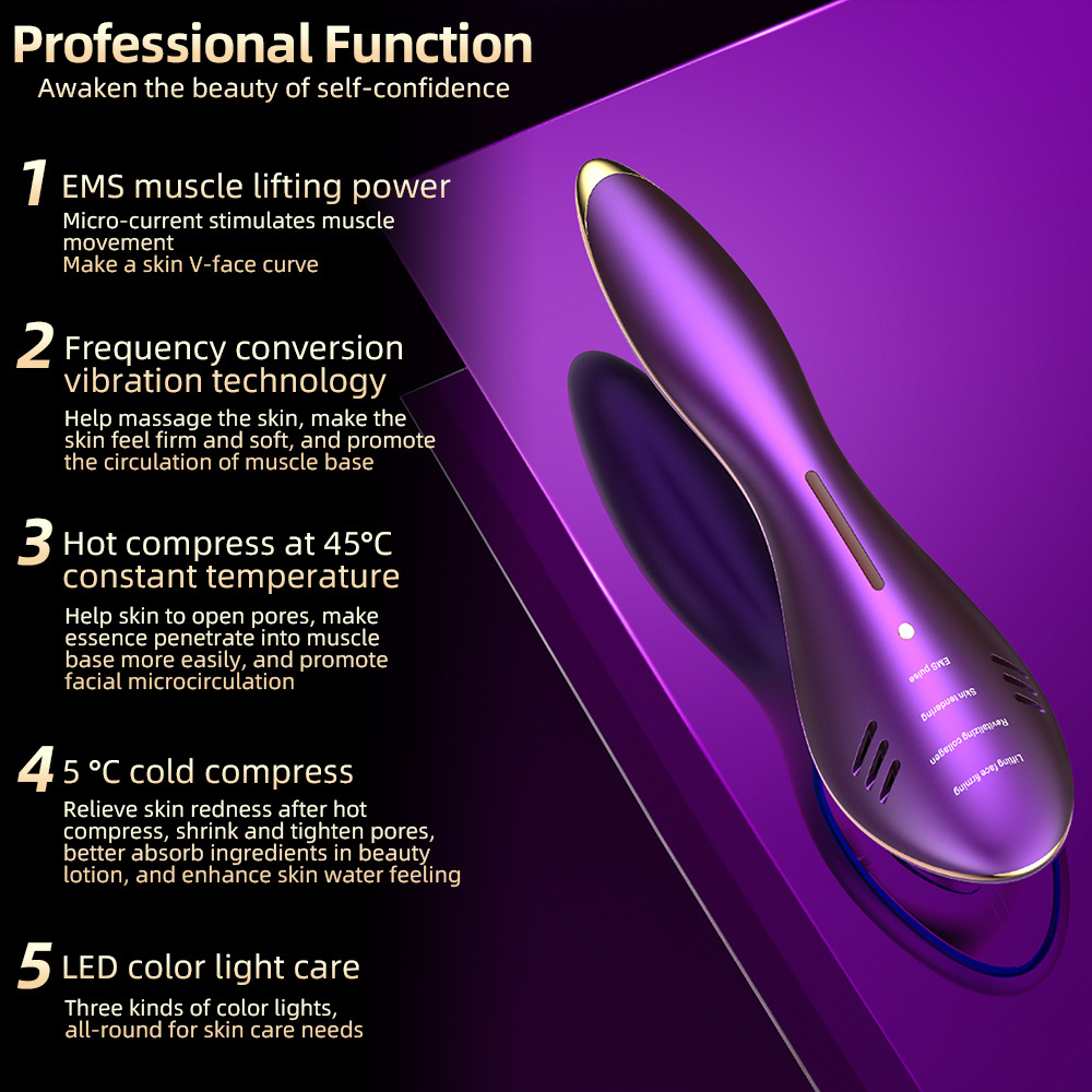 Trending Beauty Products 2024 New Arrivals Sculptor Stimulation Wrinkle Remover Ems Face Home Care Beauti Cold Rf Beauty Device