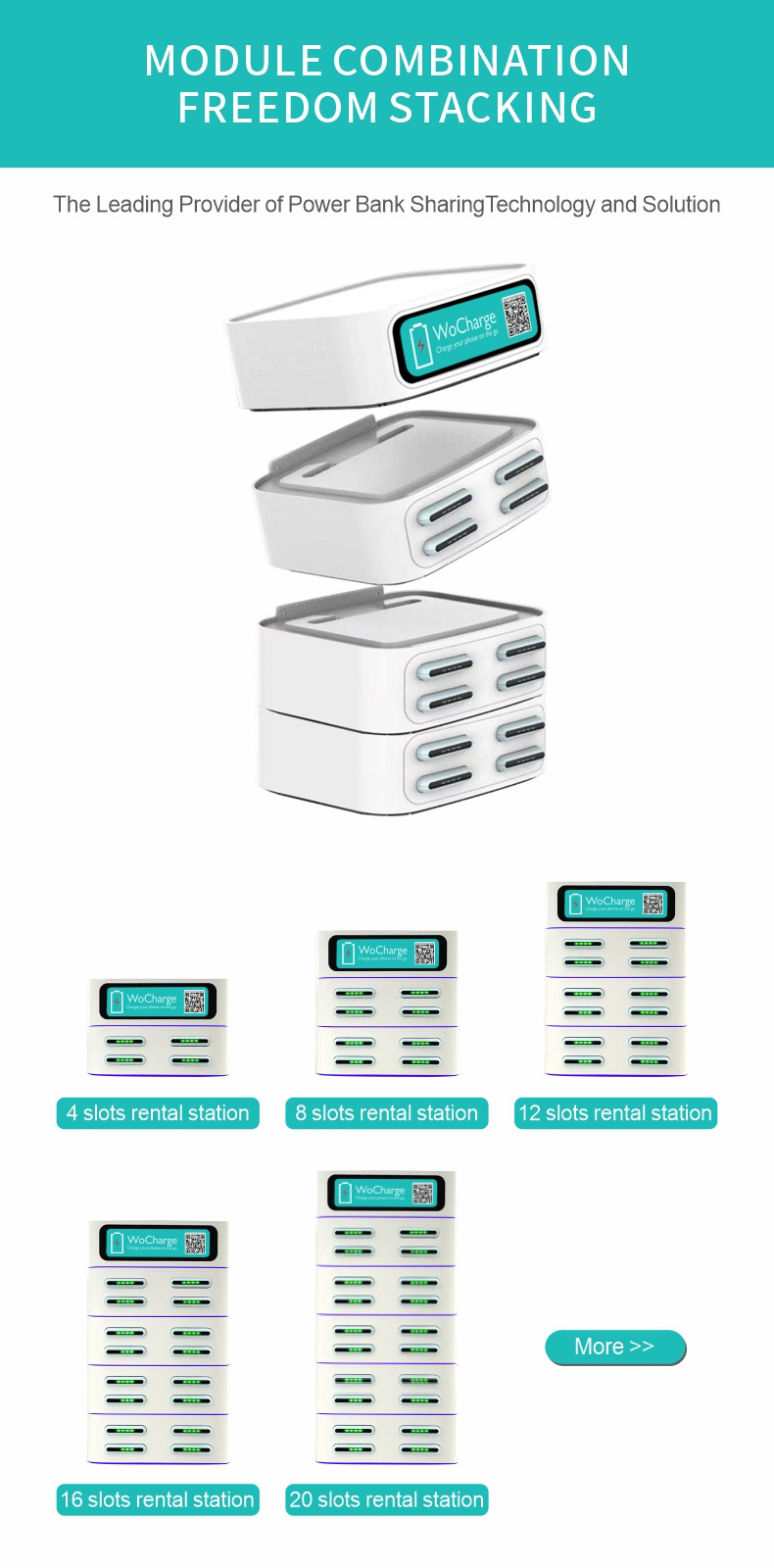 Phone Charger Mobile Sharing Power Bank And Power Bank Rental Stand Charging Station For Mall Restaurant Vending Machine