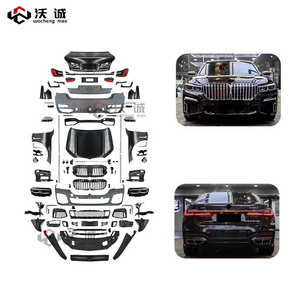 Body Kit For BMW 7 SERIES 2008-2015 F02 Upgrade to 2021 M760 G12 Style Automobile Car hood Front rear bumpers