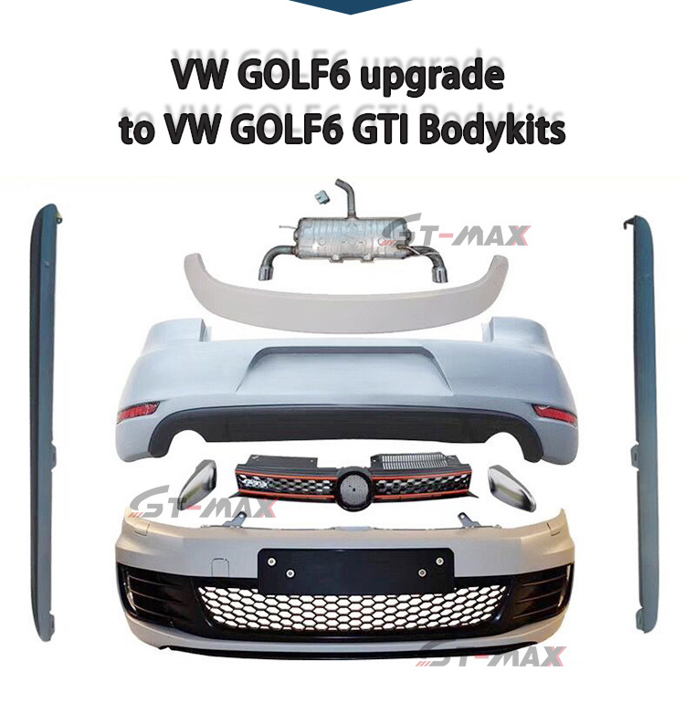 High Quality Auto Part Front Bumper Car Bodykit Full Body Kit For VW GOLF 6 Modified Facelift Upgrade Golf 6 GTI