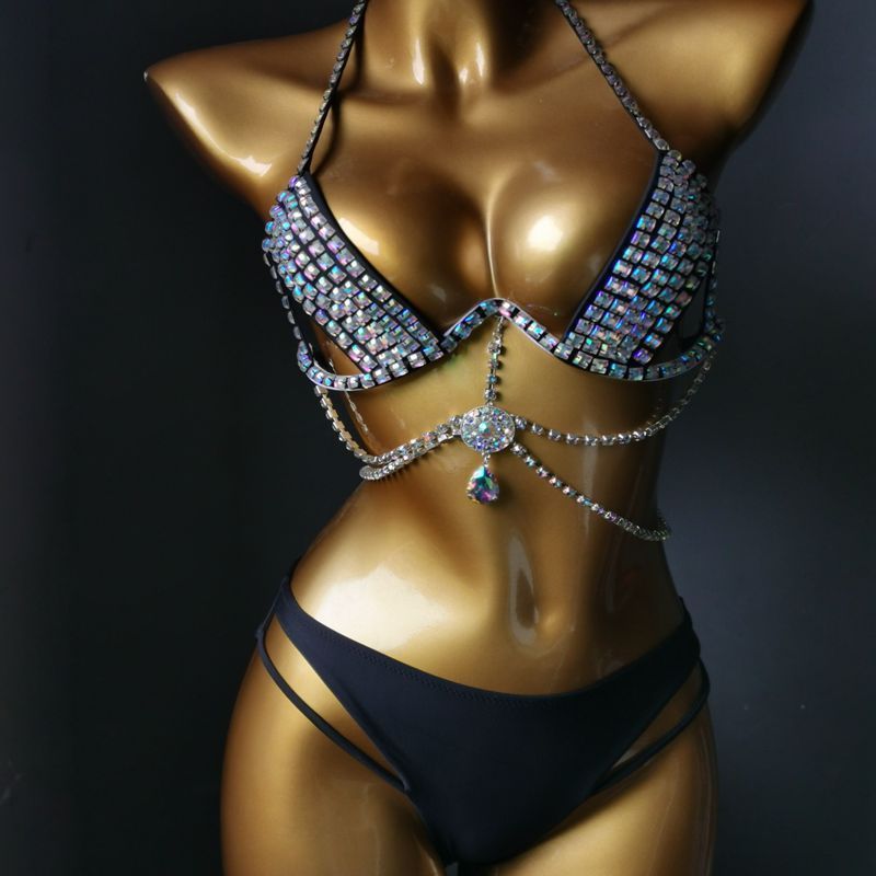 Very Sexy Bikini Lingerie Push Up Bra Mini Micro Jeune Fille G string Bikini with Rhinestone